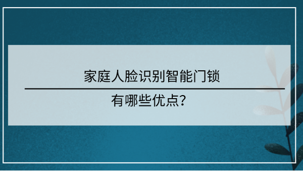 家庭人臉識別智能門鎖優(yōu)點(diǎn)