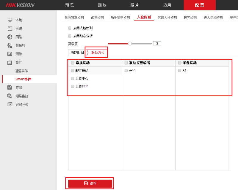 人臉偵測(cè)配置